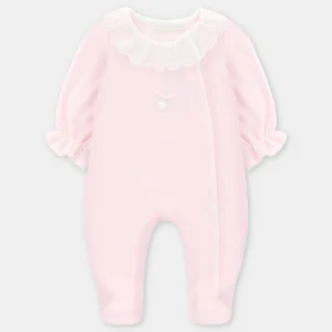 MAMELUCO TERCIOPELO NIÑA ROSA BEBE