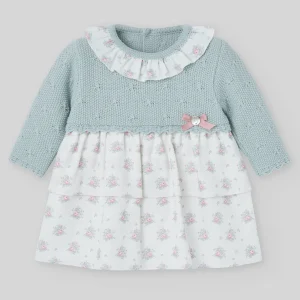 VESTIDO PTO/TELA "SEMILLA"