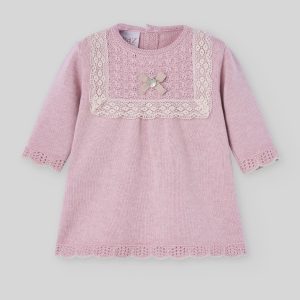 VESTIDO PUNTO ALG/CASH C/PUNTILLA "PASCUA"