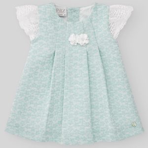 VESTIDO JACQUARD C/ PUNTILLA "IRIS"