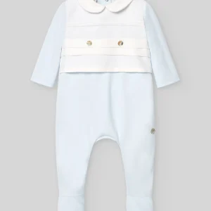 PELELE LARGO C/CUELLO Y TABLAS "INTERLOCK V25" AZUL