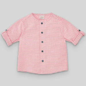 CAMISA M/C SEERSUCKER CUADROS "CIRCO"