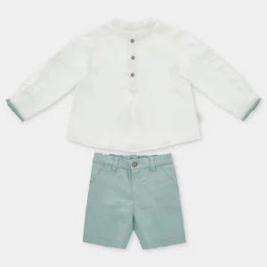 CONJ. CAMISA ML Y SHORT TELA NIÑO TOLOUSE