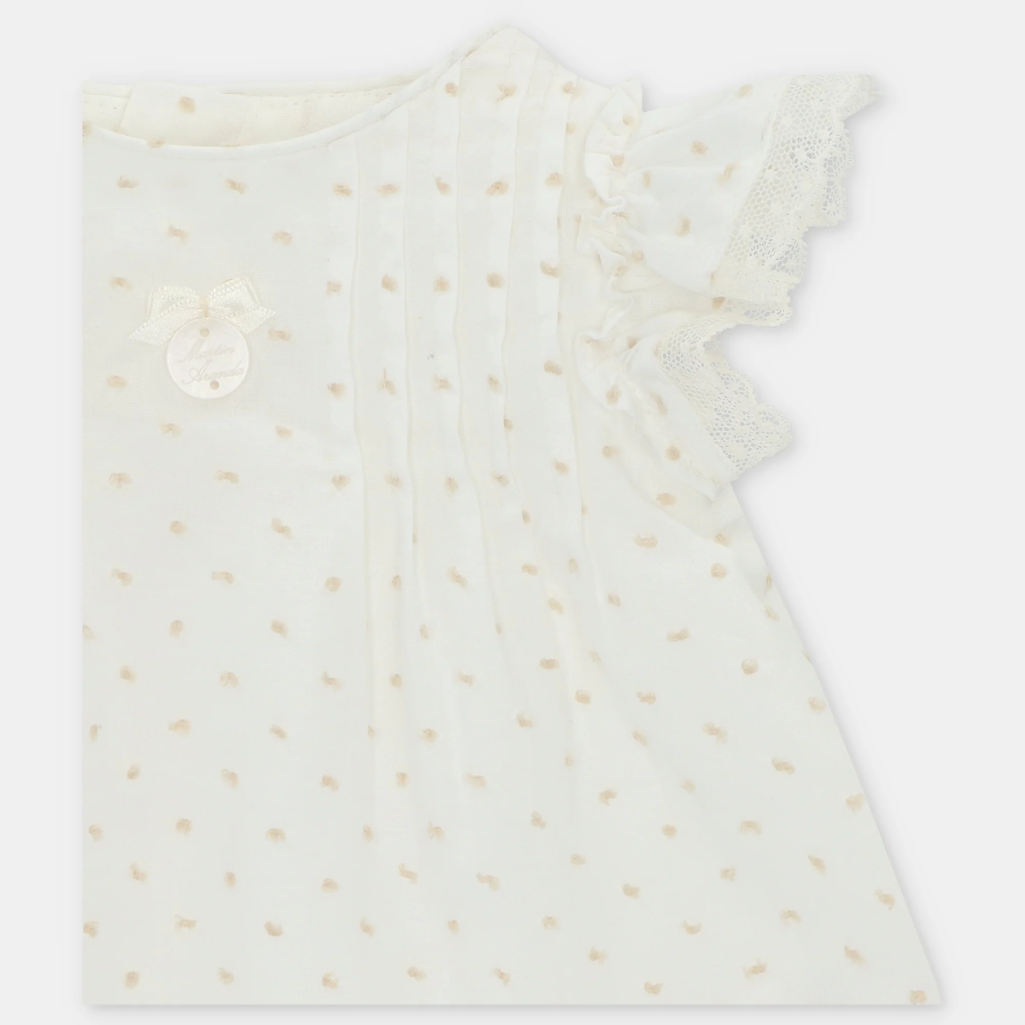 VESTIDO C/BRAGA TELA PLUMETI NIÑA VOLTERRA - Imagen 3