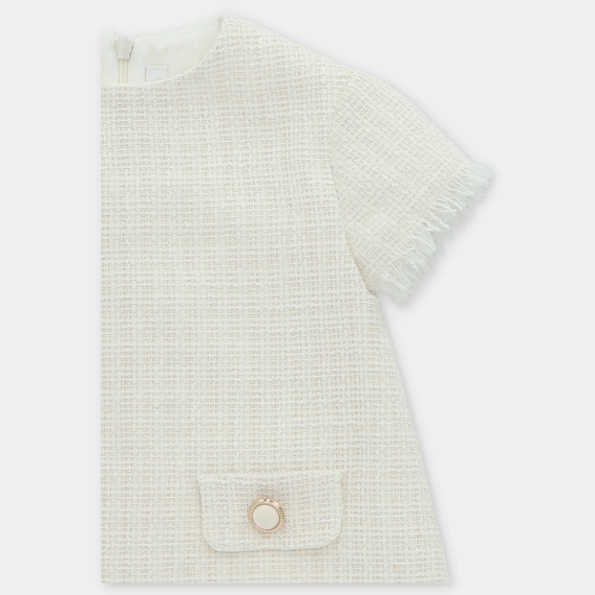 VESTIDO INFANTIL "DERBY" CRUDO - Imagen 3