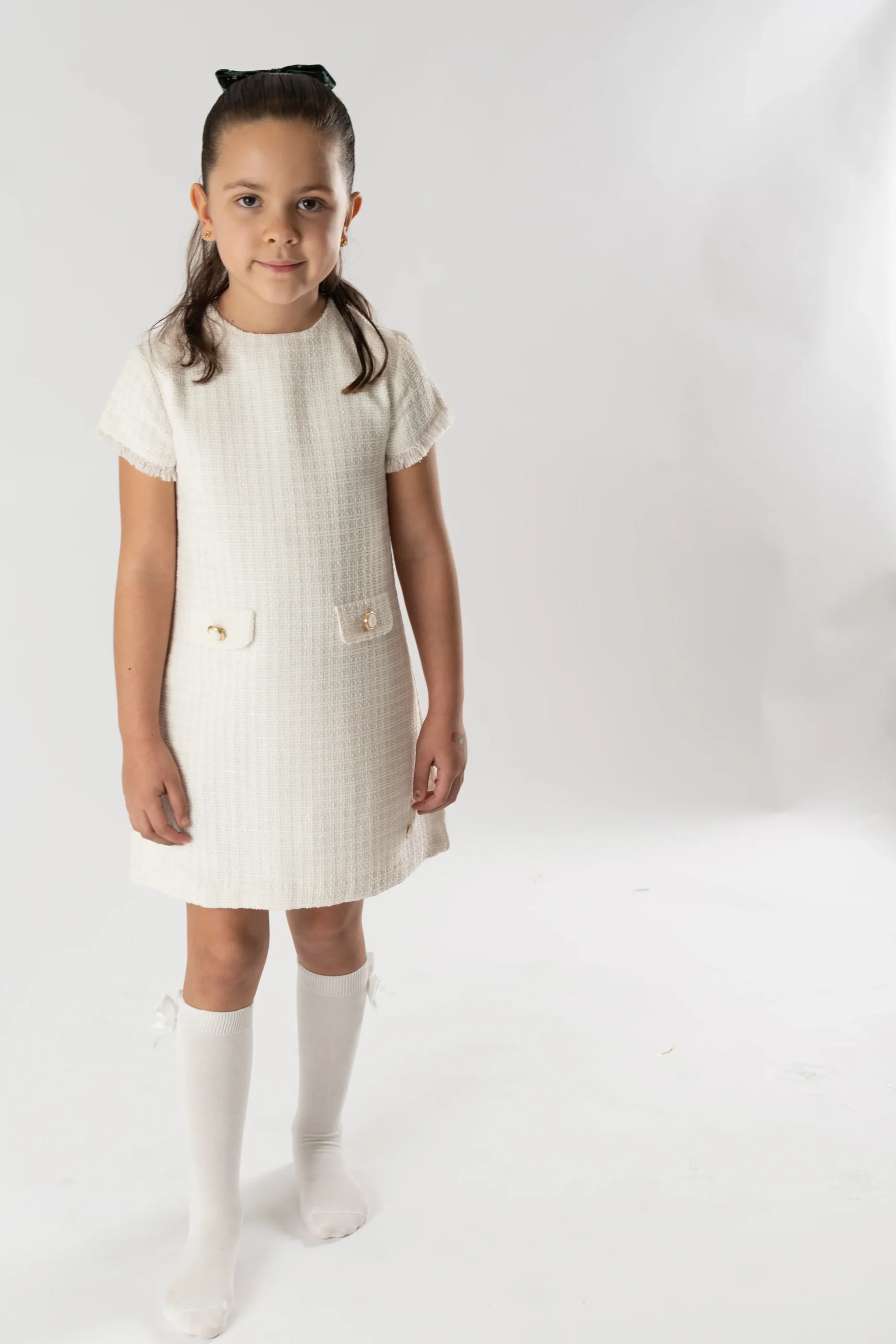 VESTIDO INFANTIL "DERBY" CRUDO - Imagen 4