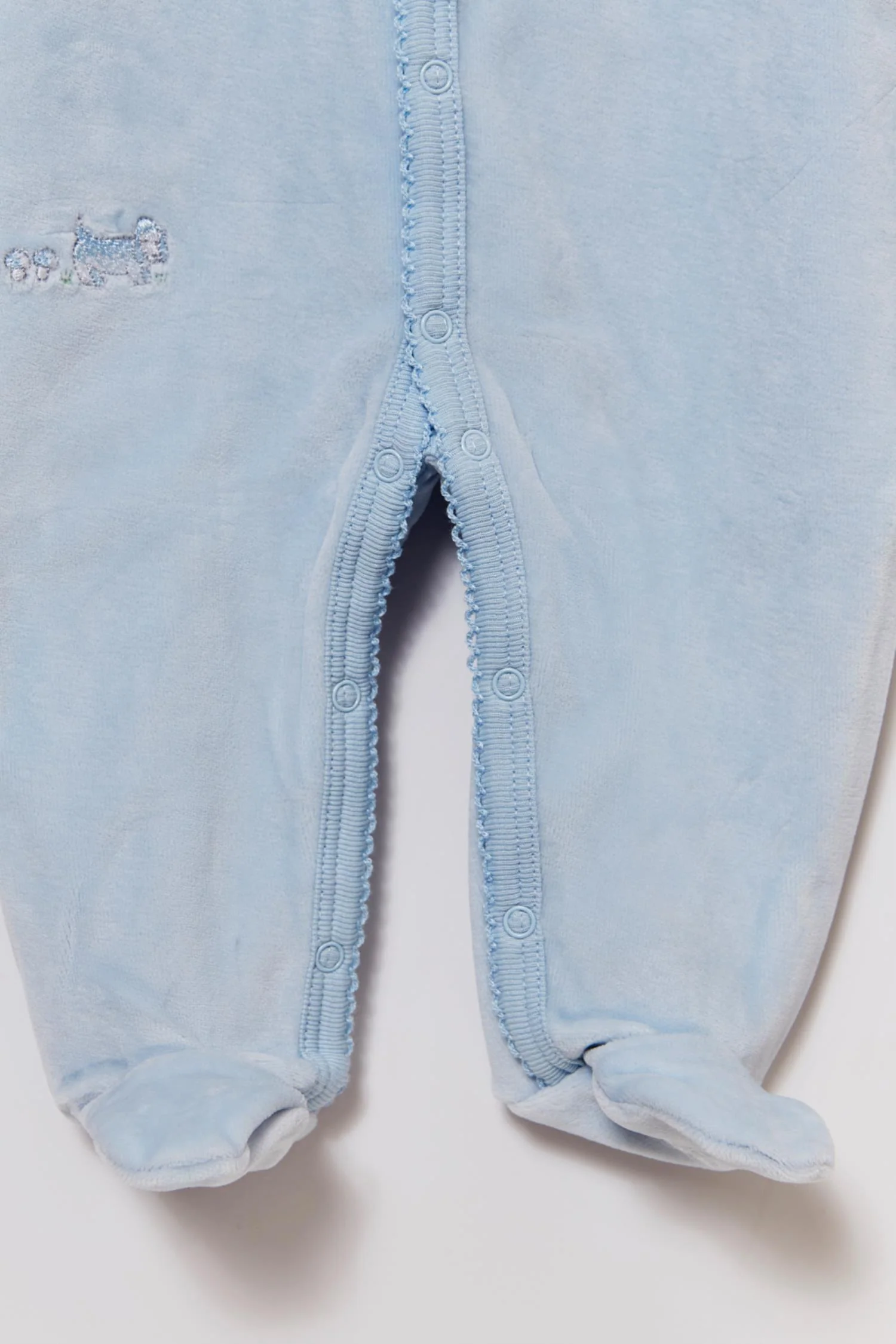 FOOTIE CELESTE AFELPADO C/ BORDADO ITW - Imagen 4