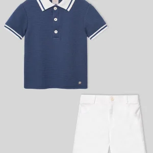 CONJ. POLO Y SHORT "RIAS" INDIGO