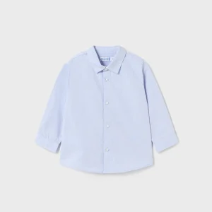 Camisa m/l basica celeste