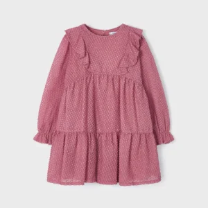 Vestido plumeti fantasia orquidea