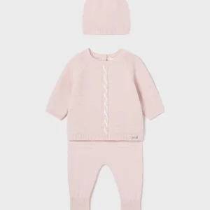 Conj. Polaina y gorro tricot Rubor