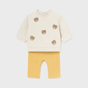 Conj.  2 piezas estampado ositos curry