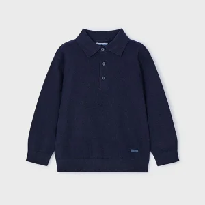 Polo m/l tricot marino