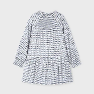 Vestido viella estampado celeste