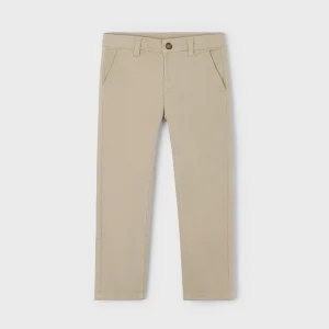 Pantalon chino basico beige