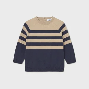 Sueter bloques marino-beige