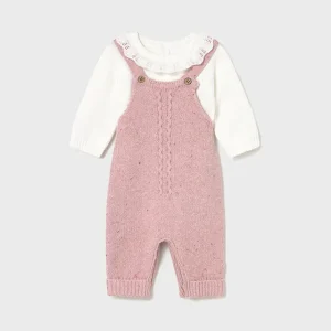 Conj. Peto y jersey tricot c/olan orquidea