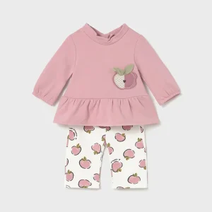 Chandal 2 piezas estampado manzanas orquidea