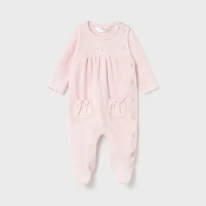 Mameluco tundosado liso rosababy