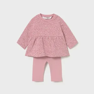 Conj. 2 piezas sudadera estampado cheetah orquidea