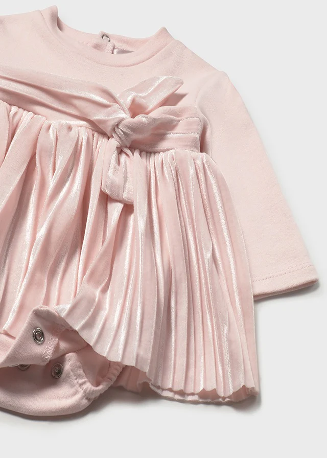 Vestido c/pelele combinado rosa baby - Imagen 3