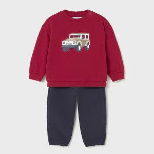 Conj. Pullover pantalon rojo jeep