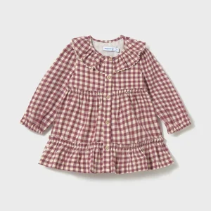 Vestido cuadro vichy rosado