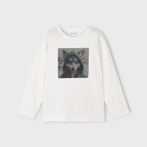 Camiseta m/l lenticular hd lobo