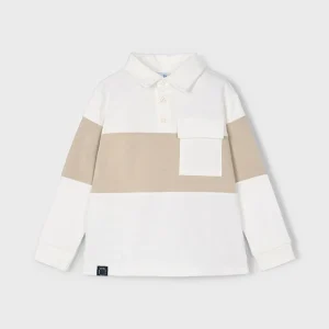 Polo m/l color block nata