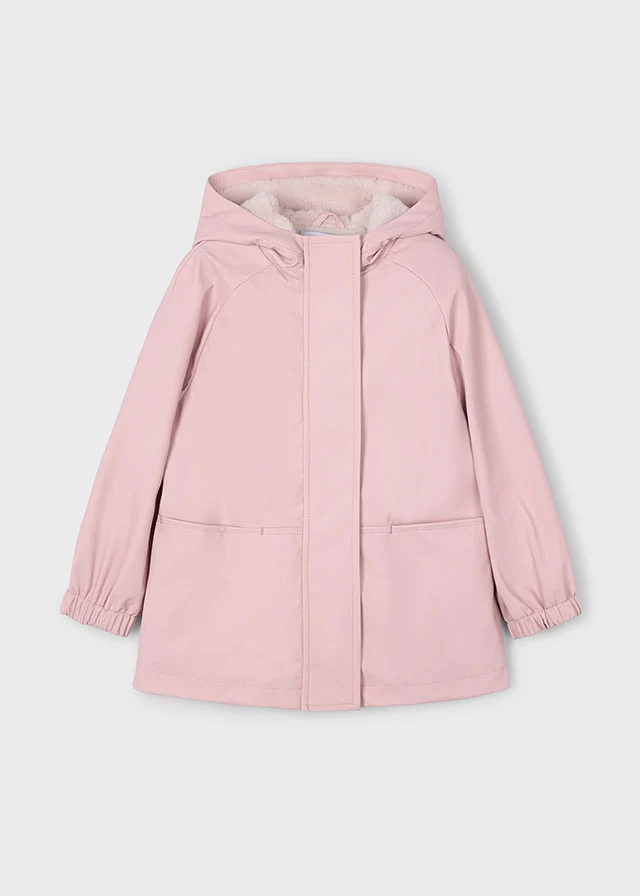 Raincoat capucha pelo nude