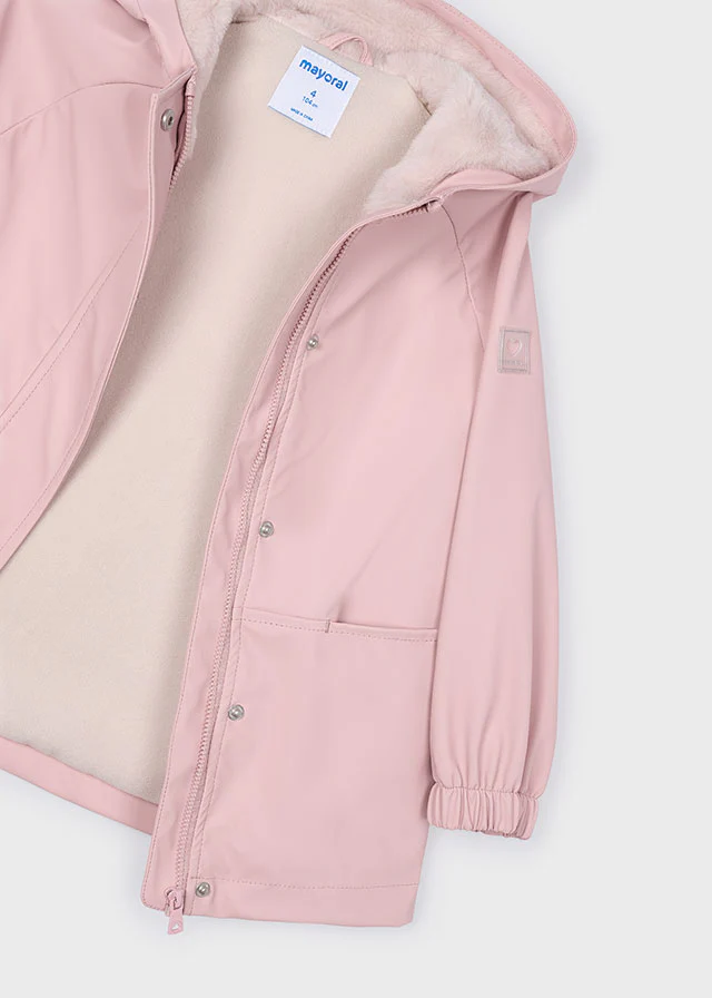 Raincoat capucha pelo nude - Imagen 3