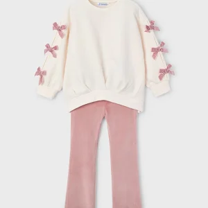 Conj. Leggings pullover lazos rosa