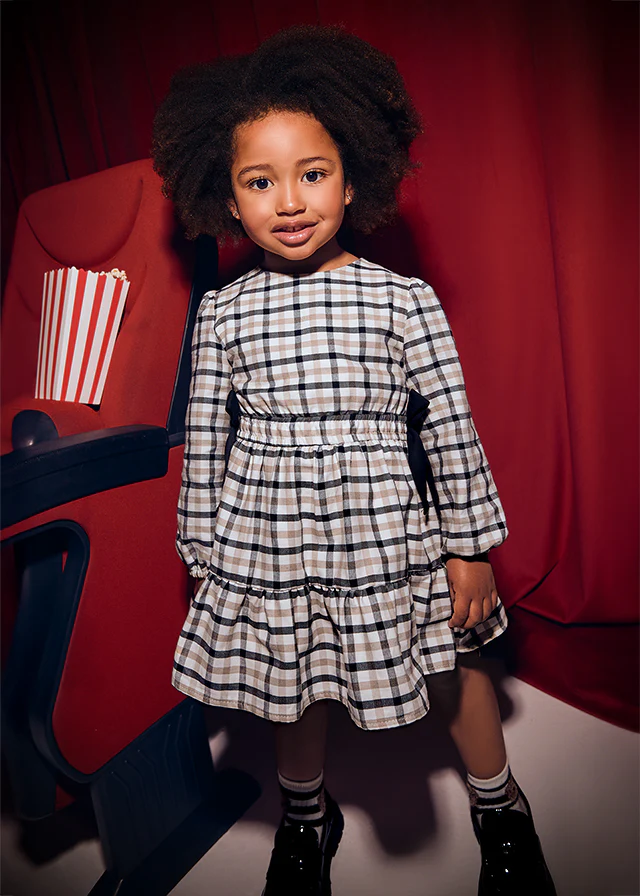 Vestido cuadros lazos negros - Imagen 6