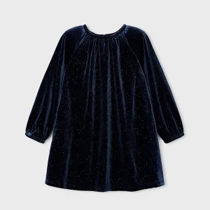 Vestido terciopelo brillo marino