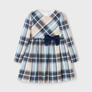 Vestido cuadros marino