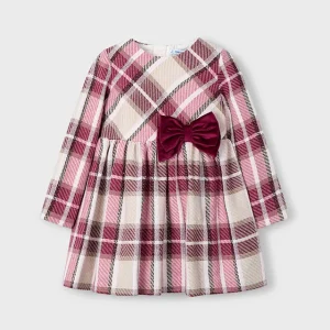 Vestido cuadros cereza