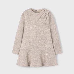 Vestido tricot lazo toffee