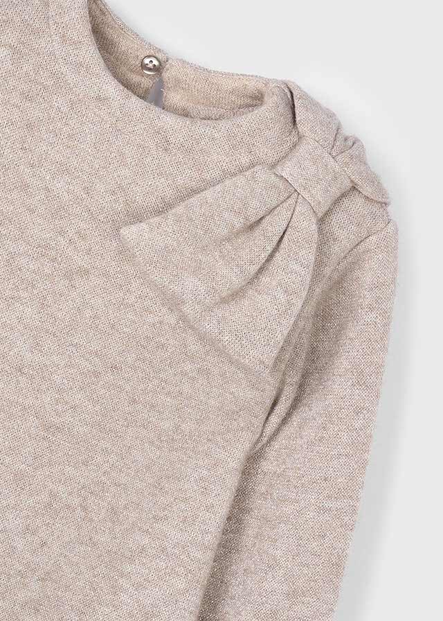 Vestido tricot lazo toffee - Imagen 3