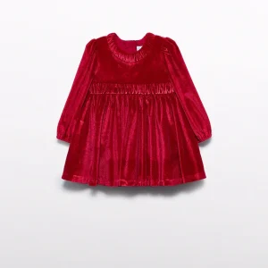 Vestido terciopelo glitter rojo