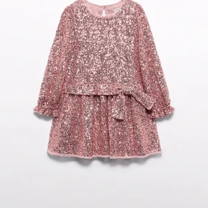 Vestido lentejuelas rosa