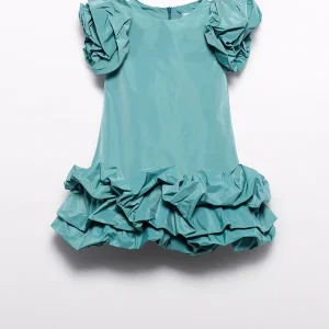 Vestido tafetan nube agua