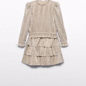 Conj. Falda punto plisado avena