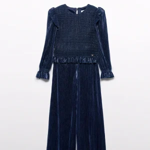 Conj. Pantalon punto plisado navy