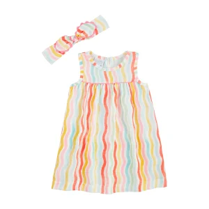 Rainbow Dress & Headband Set