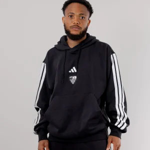 Sudadera adulto con capucha Sevilla FC 25/26 negra