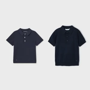 Polo m/c tricot marino