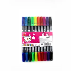 BLISTER 10 COLORES PLUMON DOBLE PUNTA