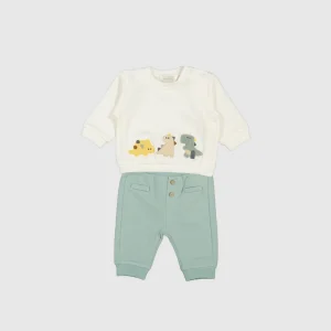 Conj. 2 piezas dinosaurios verde