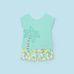 Conj. short estampado palmera agata