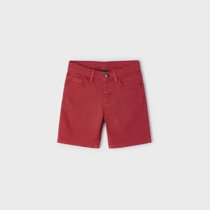 Bermuda sarga elastan rojo